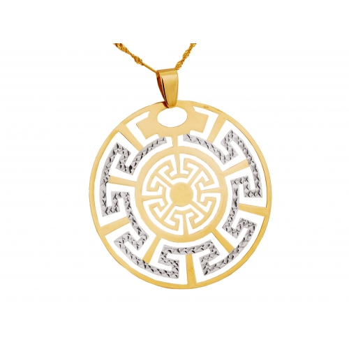 Medalion złoty grecki wzór