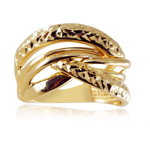 Złoty pierścionek diamentowany