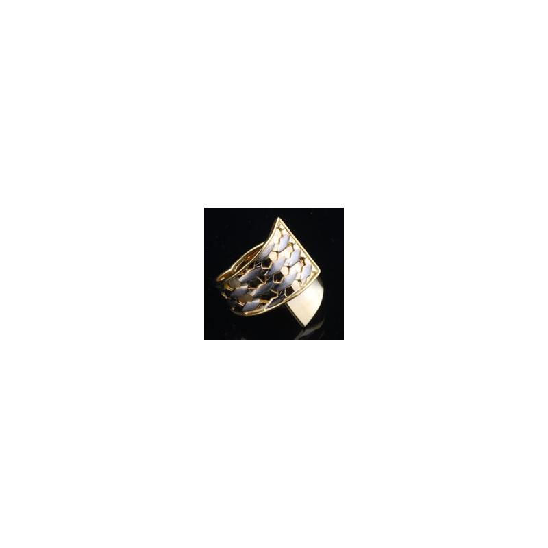Pierścionek złoty Szeroki - niesamowity wzór 333