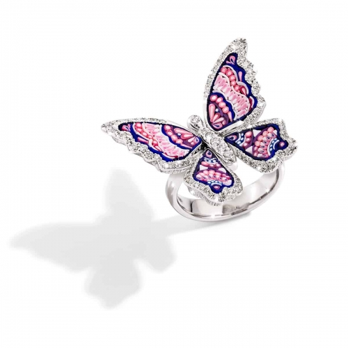Złoty pierścionek SICIS Butterfly Romance