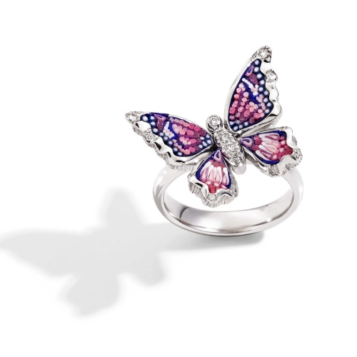 Złoty pierścionek SICIS Butterfly Romance 2