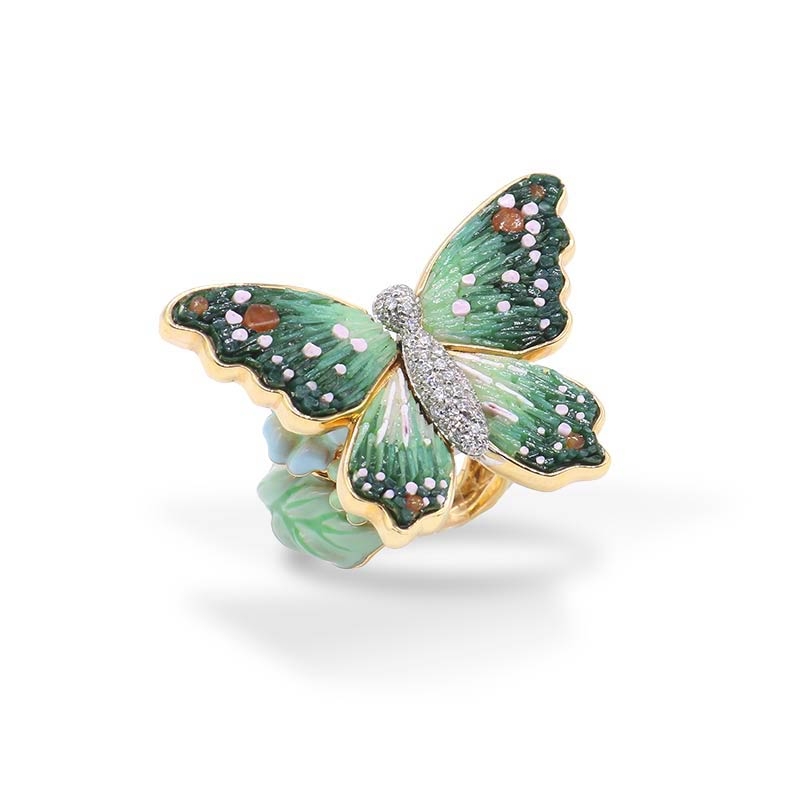Złoty pierścionek SICIS Butterfly
