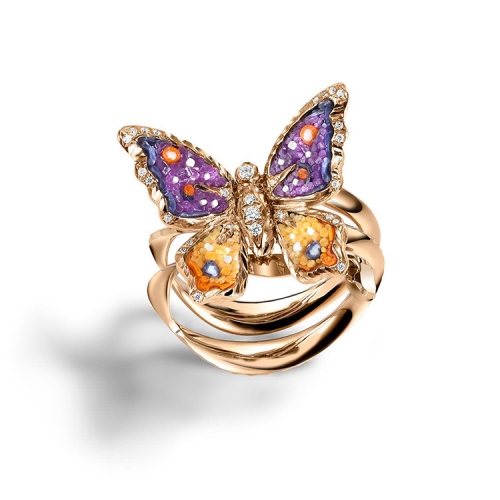Złoty pierścionek SICIS Butterfly